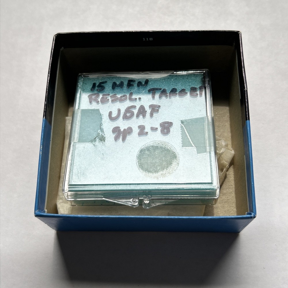 Buckbee Mears 1947 ASA Reticle Glass Microscope/Camera Alignment Target Plate