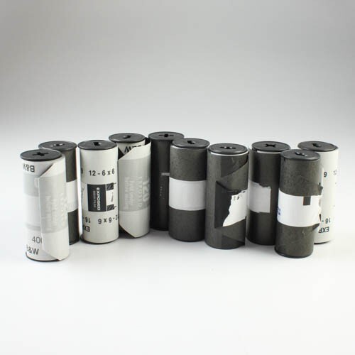 10 EMPTY Plastic 120 Film Spools - Spool + Backing Paper - Respooling/Re-Rolling