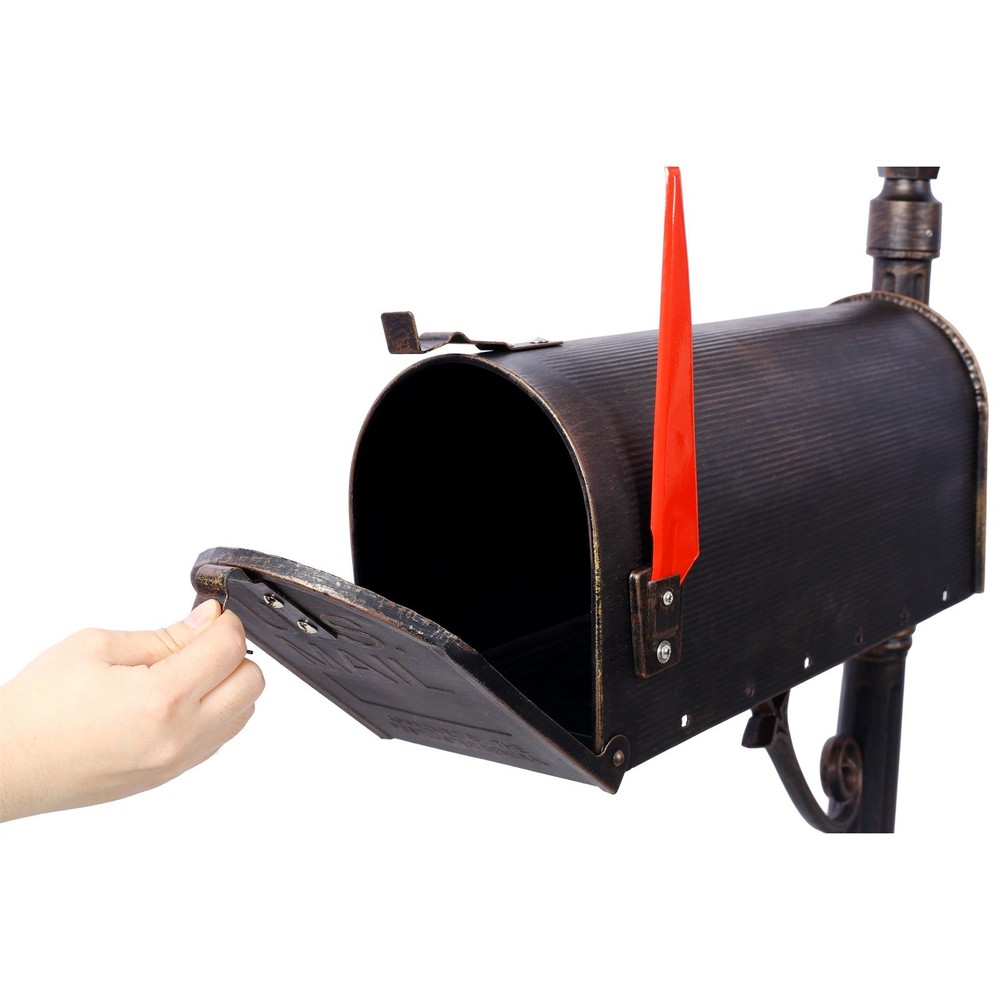 Mailbox/Post Solar Light Combo Kit Heavy Duty Cast Aluminum Postal Mail Box