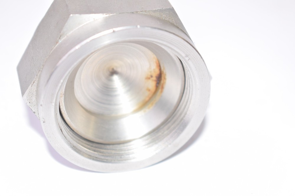 ANC 929 20 AA Stainless Cap Fitting 1-1/2'' Thread x 1-1/4'' OAL