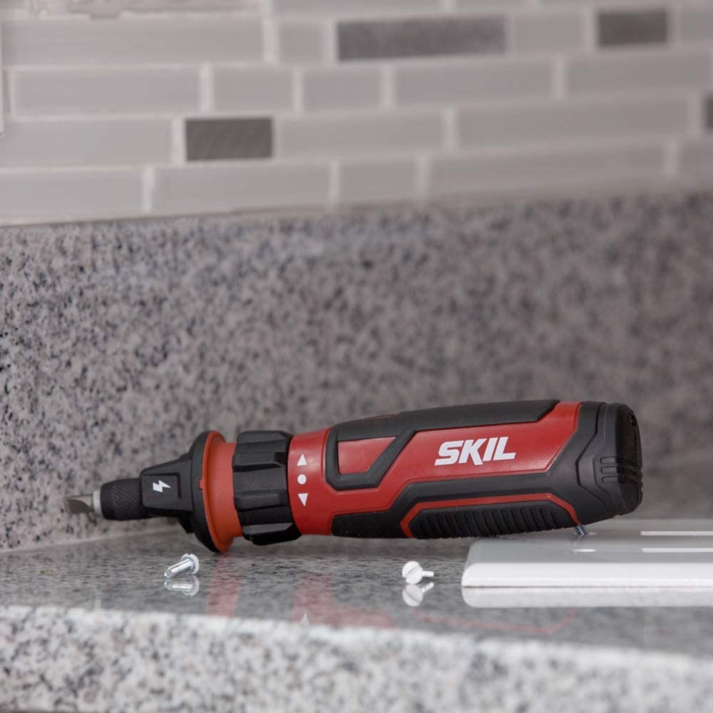 Rechargeable 4V Cordless Screwdriver with Circuit Sensor Technology Includes 45P