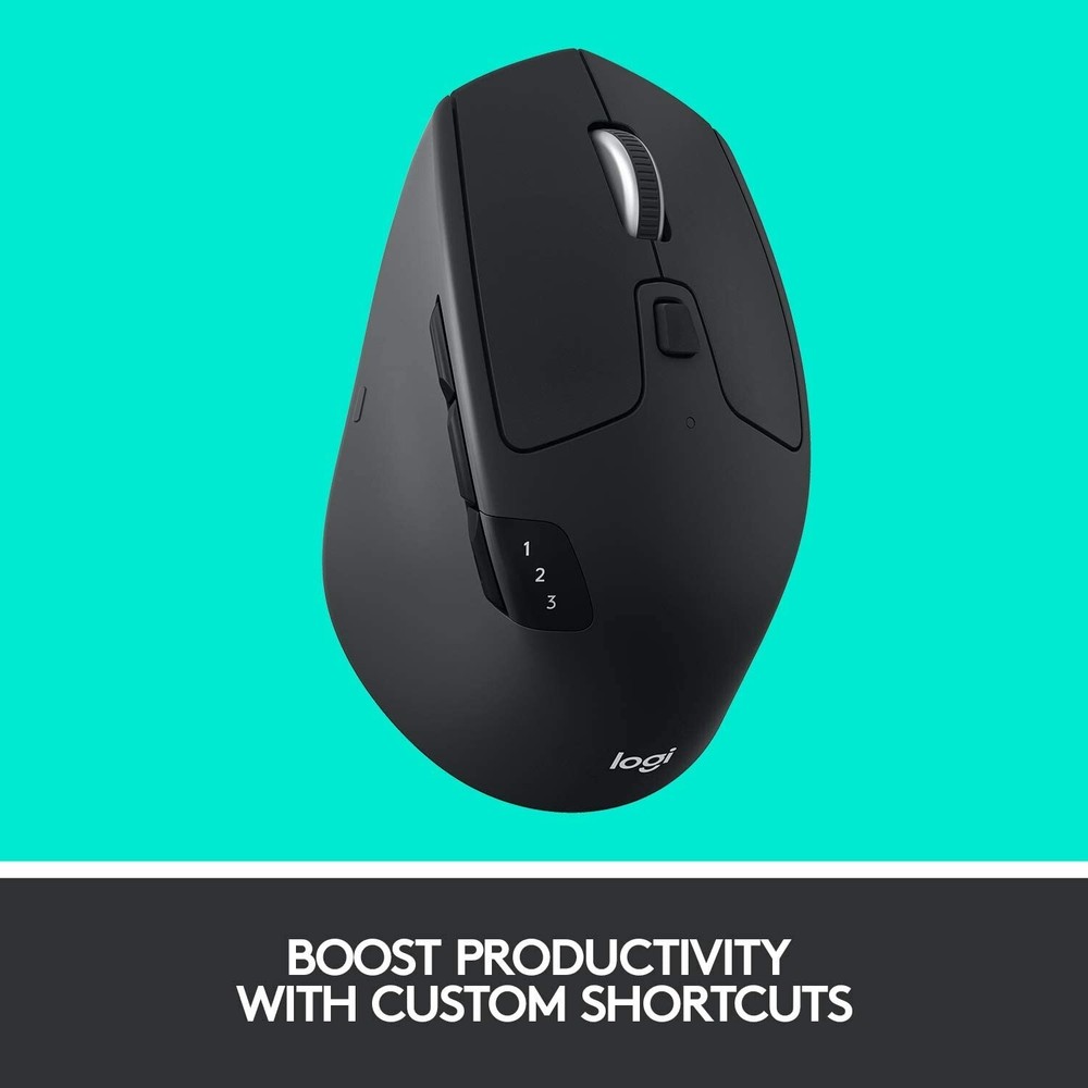 Logitech M720 Triathlon Multi-Device Wireless Bluetooth Mouse Unifying Receiver