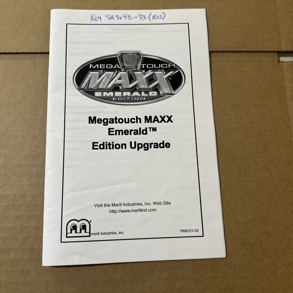 Original Maxx Emerald MERIT MEGATOUCH owners manual