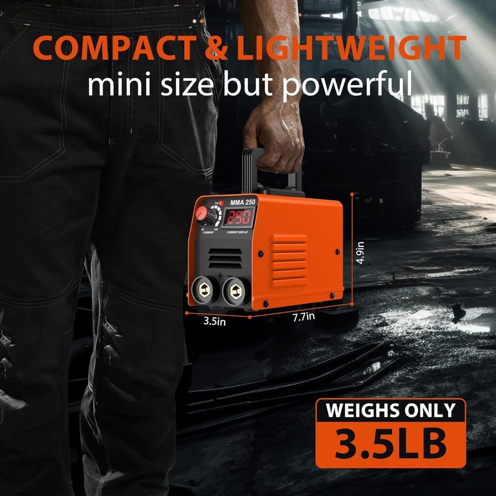 Mini 250A Welding Machine with LCD Display – Perfect for On-the-Go Projects
