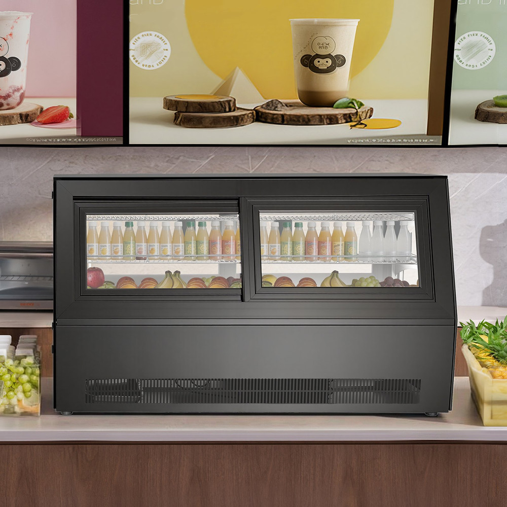Refrigerated Display Case 7.1CuFt 2-Tier Countertop Cake Fridge LED