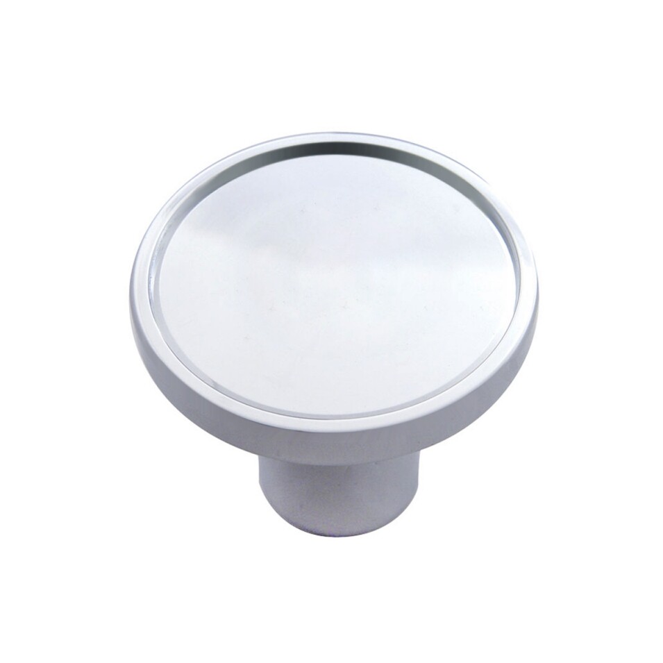 Large Chrome "Tractor" Air Valve Knob - Silver Glossy Sticker