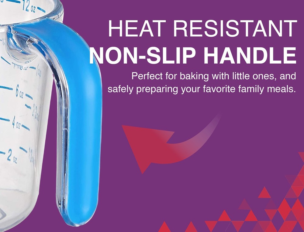 Plastic Measuring Cups For Liquids 4.5 Cups With Coolgrip Handle Bpafree Stackab
