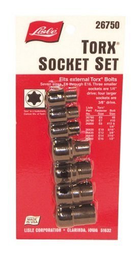Lisle 26750 Torx Socket Set - for External Bolts