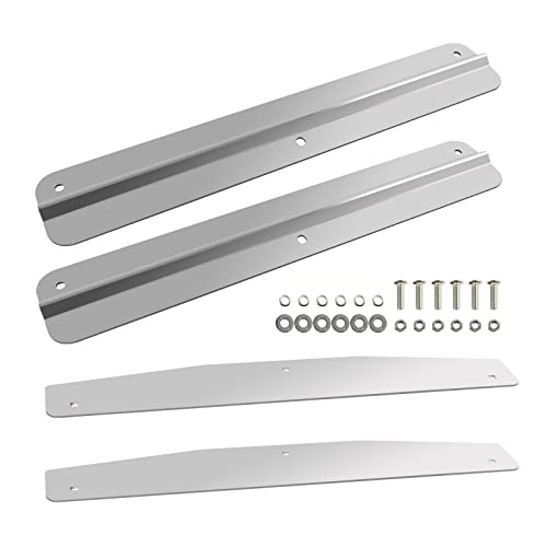 Pair(2) 24" Stainless Steel Mudflap Weights with Backing Plate
