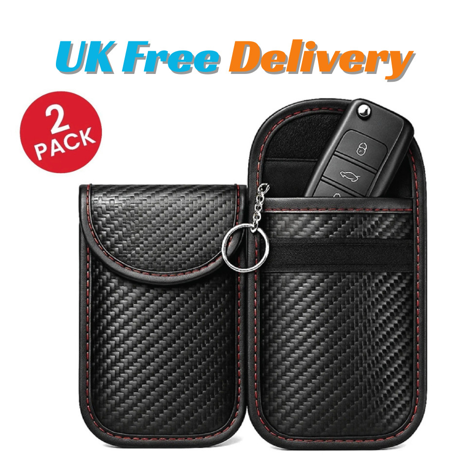 2 Pack Car Key Signal Blocker Case Faraday Cage Pouch Keyless RFID Blocking Bag