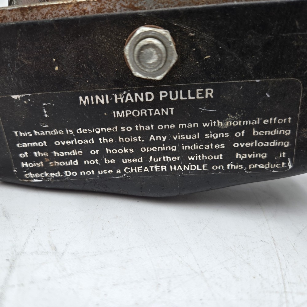 Heavy-Duty Mini Hand Cable Puller - Capacity: Pulling 7400 lbs Lifting 4000 lbs