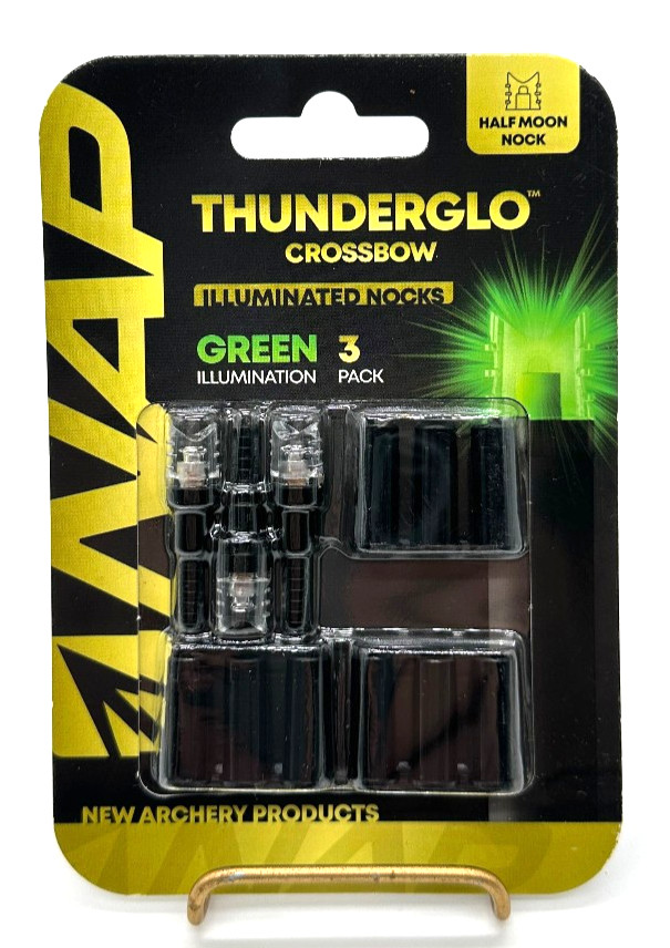 NAP Thunderglo Illuminated Crossbow Nocks Green 3 Pack