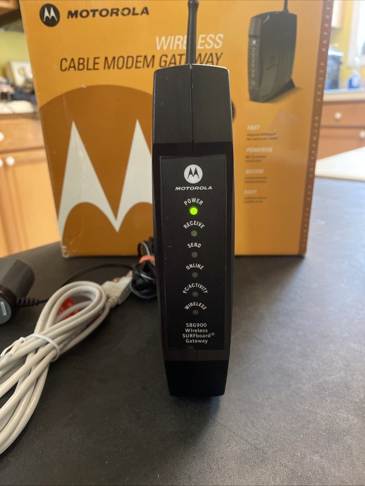 Motorola SBG900 Cable Modem Gateway Wireless Broadband Networking Device