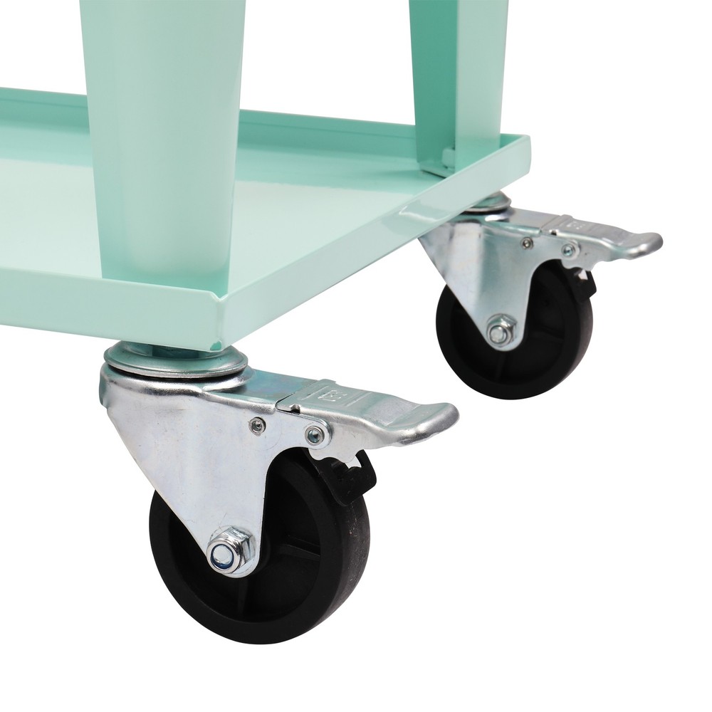 Rectangular Plastic Frozen Insulation Cart, Mint Green, Portable Cooler