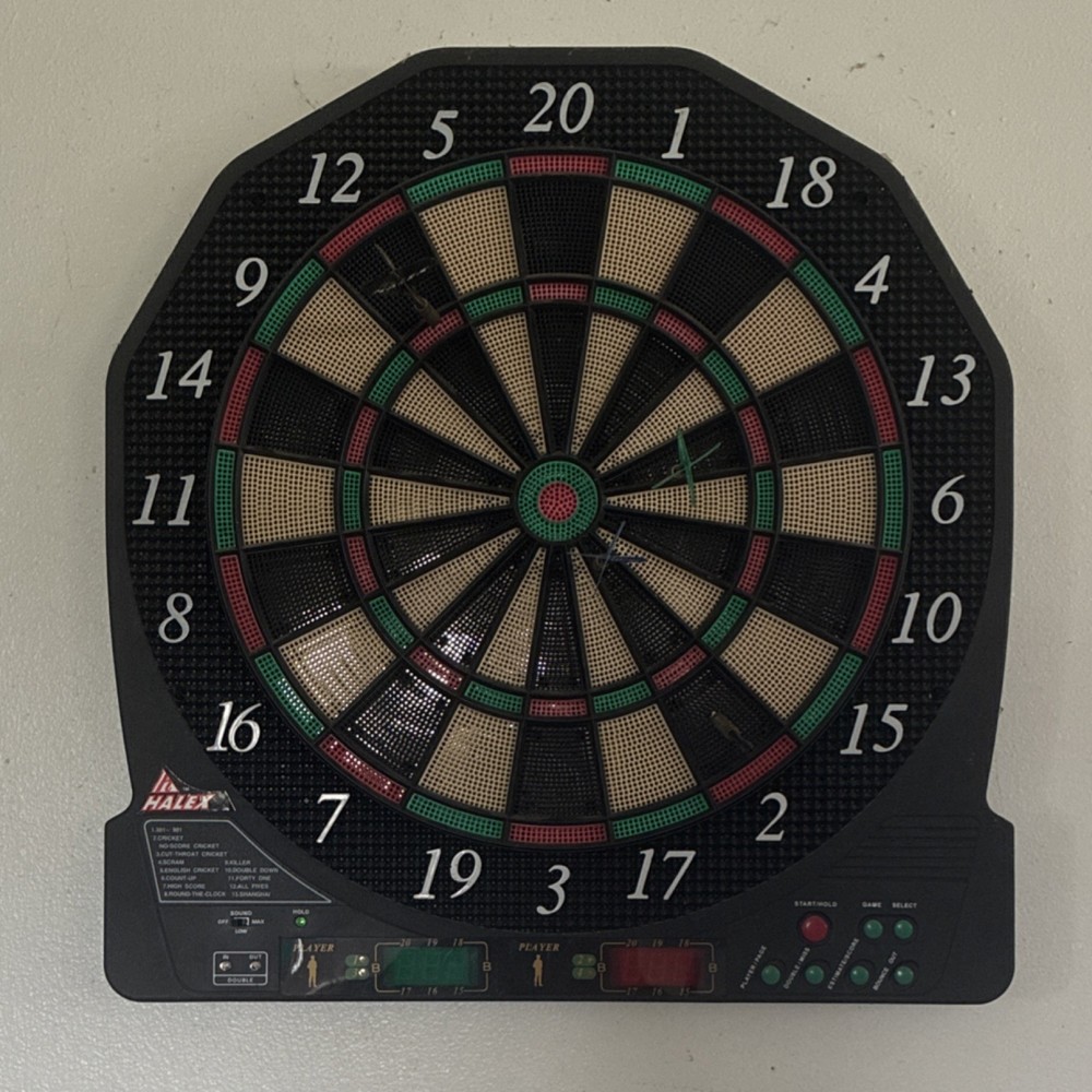 Halex Electronic Dart Board with Soft Tip Darts and Extra Tips