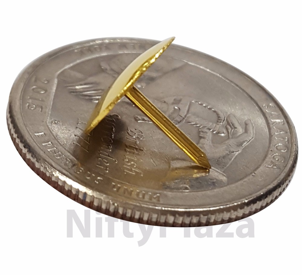 200 Push Pin Thumb Tacks BRASS Gold Drawing board No Rust - Sharp Point