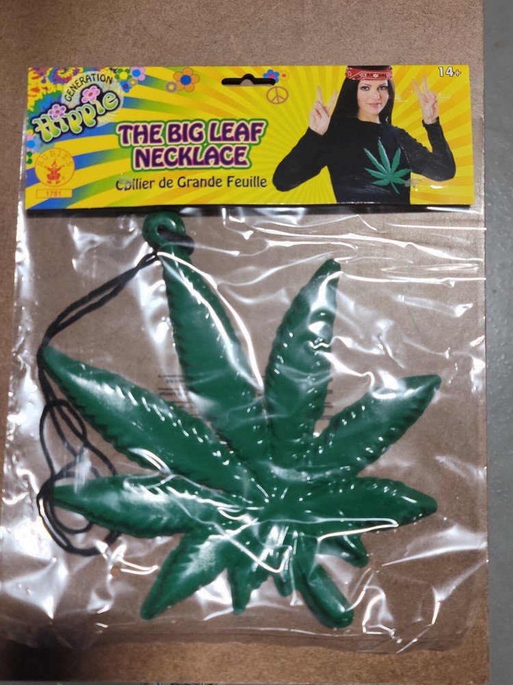 Hippie 60's Oversized Pot Leaf Necklace