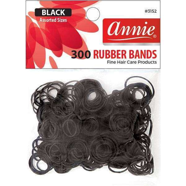 Annie #3152 Rubber Bands Asst Size 300Ct Black
