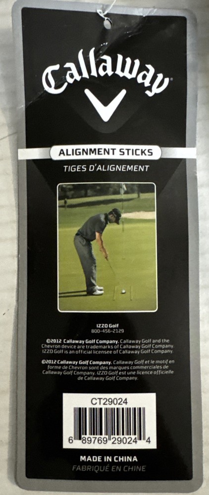Callaway Golf ALIGNMENT STIX Yellow Swing Trainers Analyzers USED