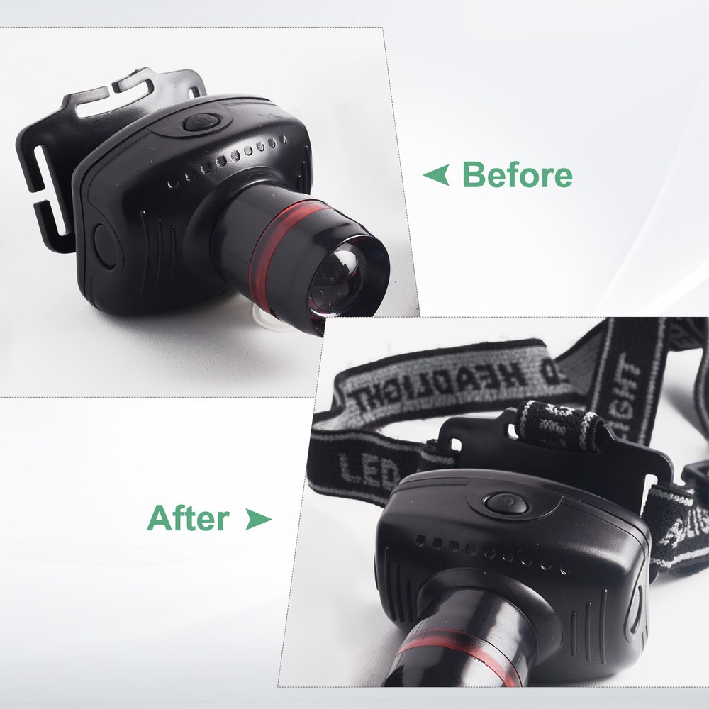 3-Pack Headlamp Strap Replacement Headband, High Elastic for Camping, Gray Blue