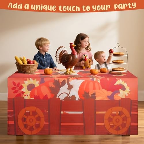 6FT Thanksgiving 72" x 30" (Rectangular) Orange-thanksgiving Pumpkin