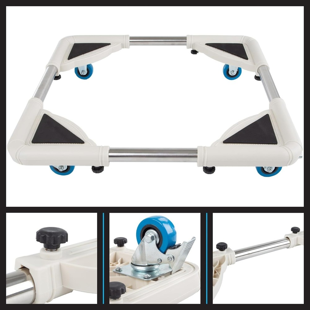 Adjustable Dolly Cart – Appliance Roller with Telescoping Base and Locking Ca...