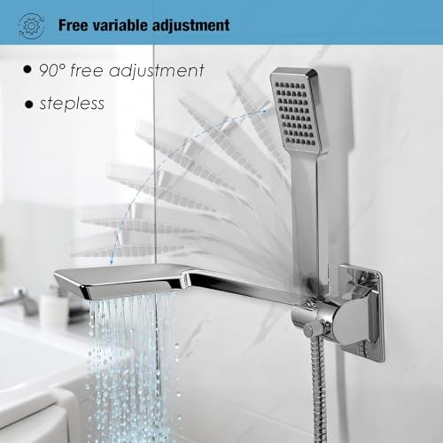 Handheld Shower Head Holder - No Drill - 360 Variable Adjustable - Tension Nut