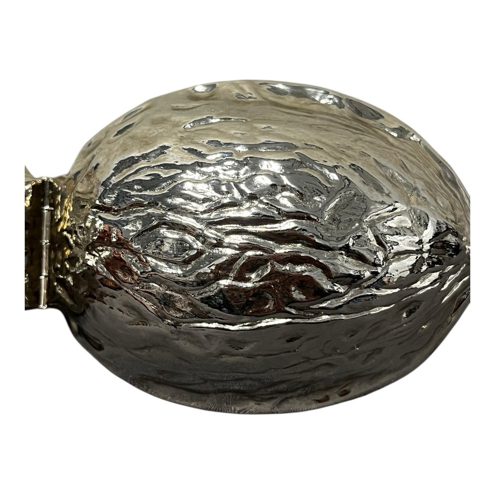 Vintage Novelty Silver-Plated Walnut Nutcracker Dish