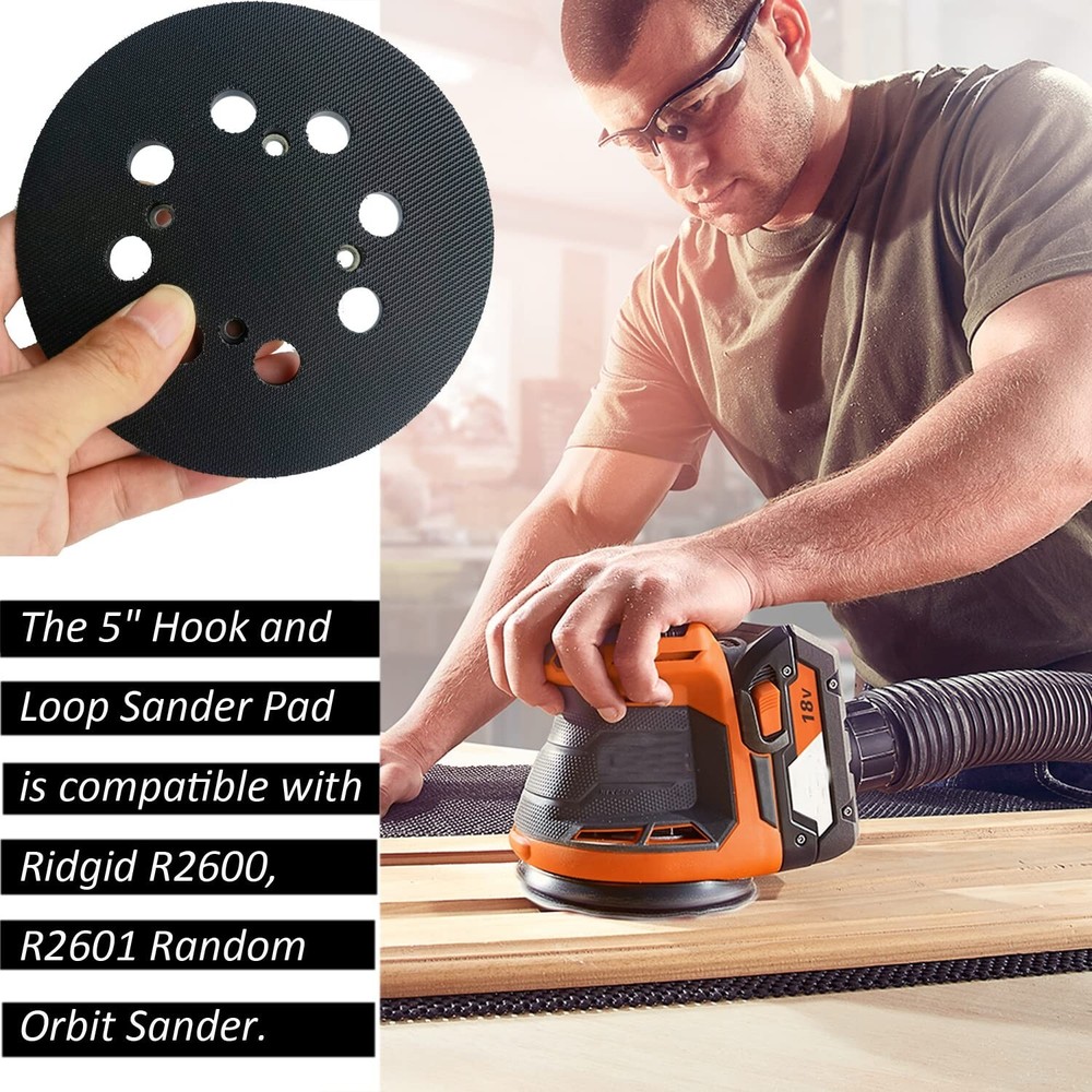 5-Inch Replacement Sanding Pad for Random Orbit Sanders - Extra Hard Backing