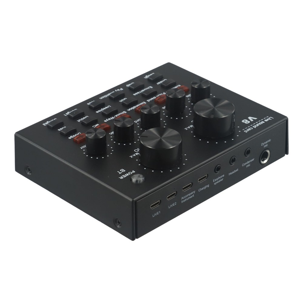 Convenient V8 Sound Card Set for Easy Storage Advanced Audio Technology