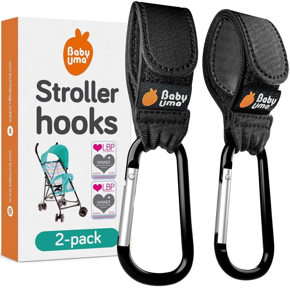 Universal Stroller Clips 2-Pack with 11 lb Capacity - Essential for Parents