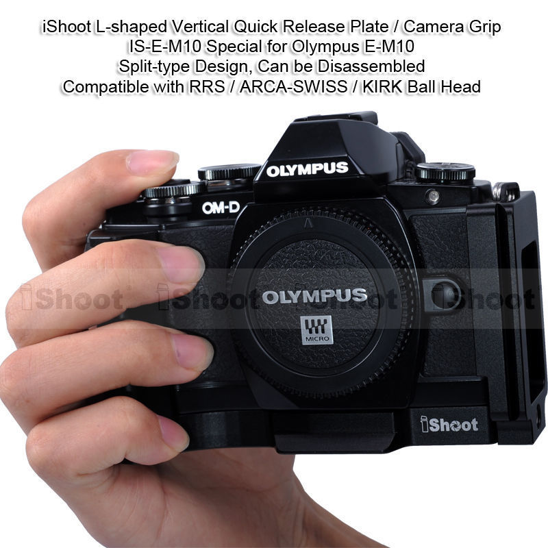 Separable Quick Release Plate Camera Holder Grip for Ball head Olympus E-M10