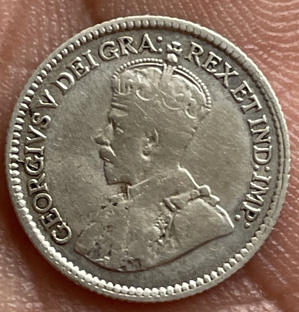 CANADA 1920 5 CENTS SILVER VERY NICE CONDITION G