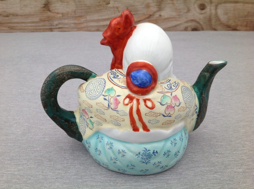 Chinese Man Figural Teapot
