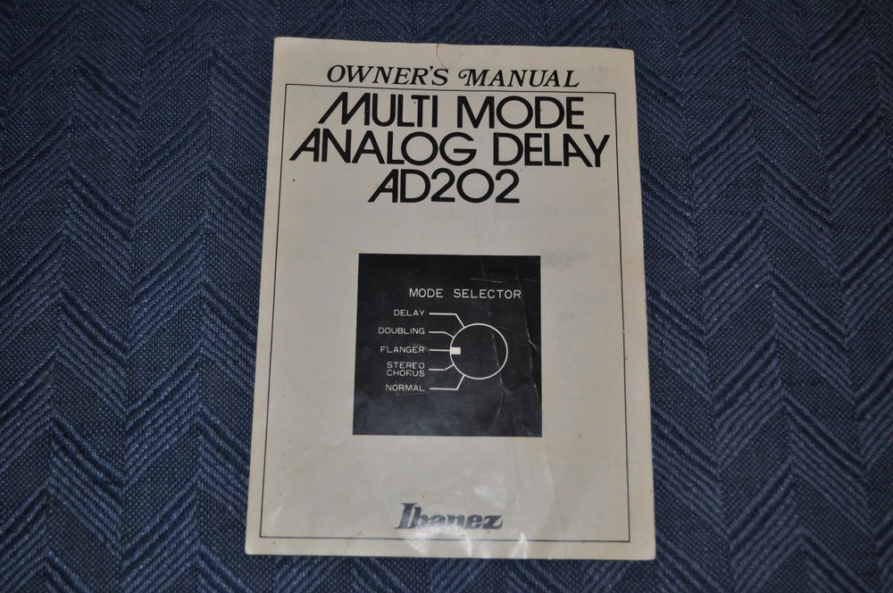 IBANEZ Multi Mode Analog Delay Phase Shift AD202 Rack Mount Studio Gear Manual