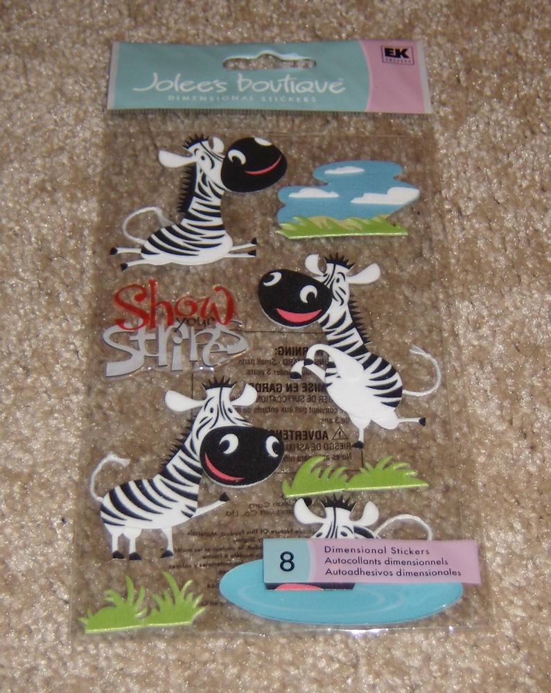 EK Success Jolee's Dimensional Sticker ~ Zebra Stripes