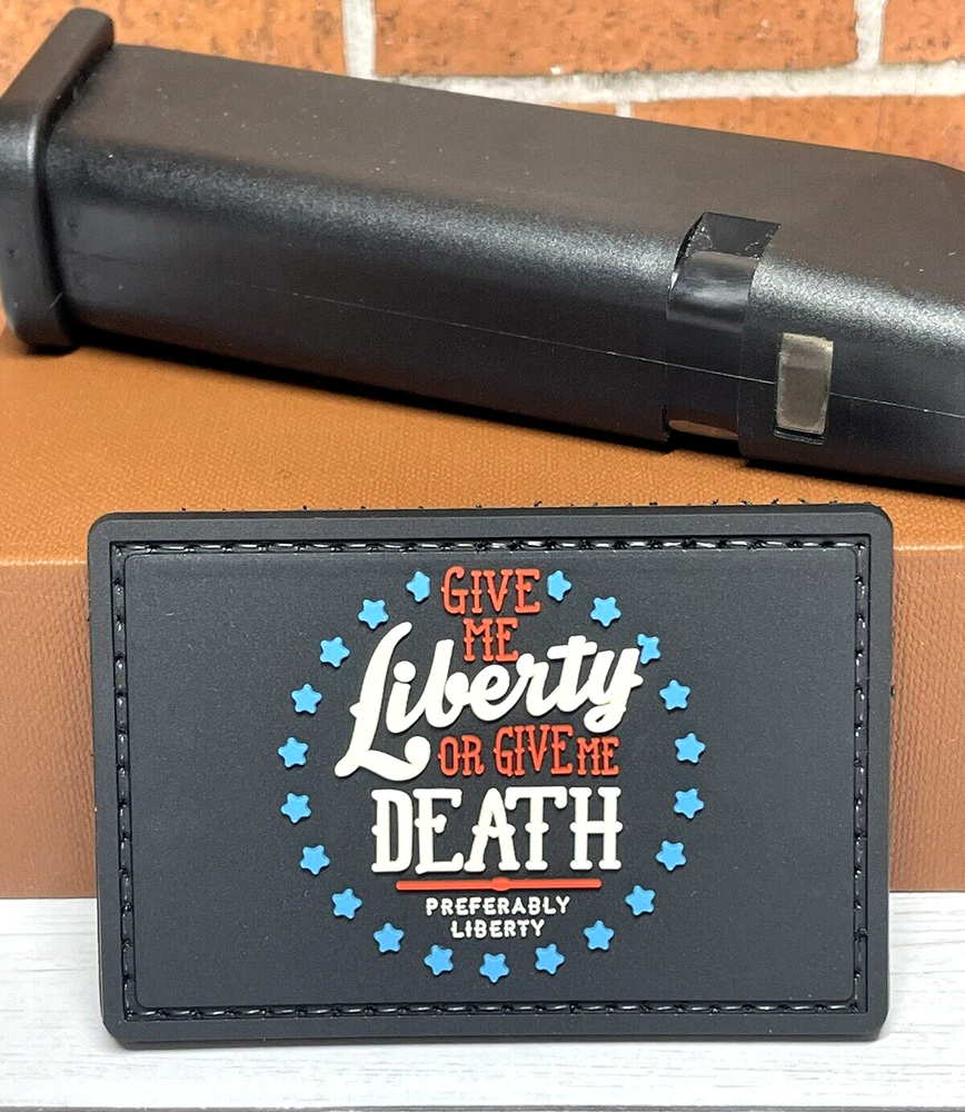 Tactical Morale Patch - PVC USA Liberty or Death Patch - Military Gun Patch