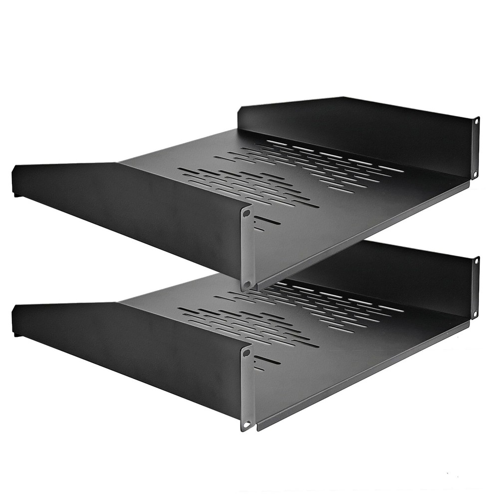 RIVECO 2U Server Rack Shelves for 19" Network Cabinet, Rack Mount Vented Cant...