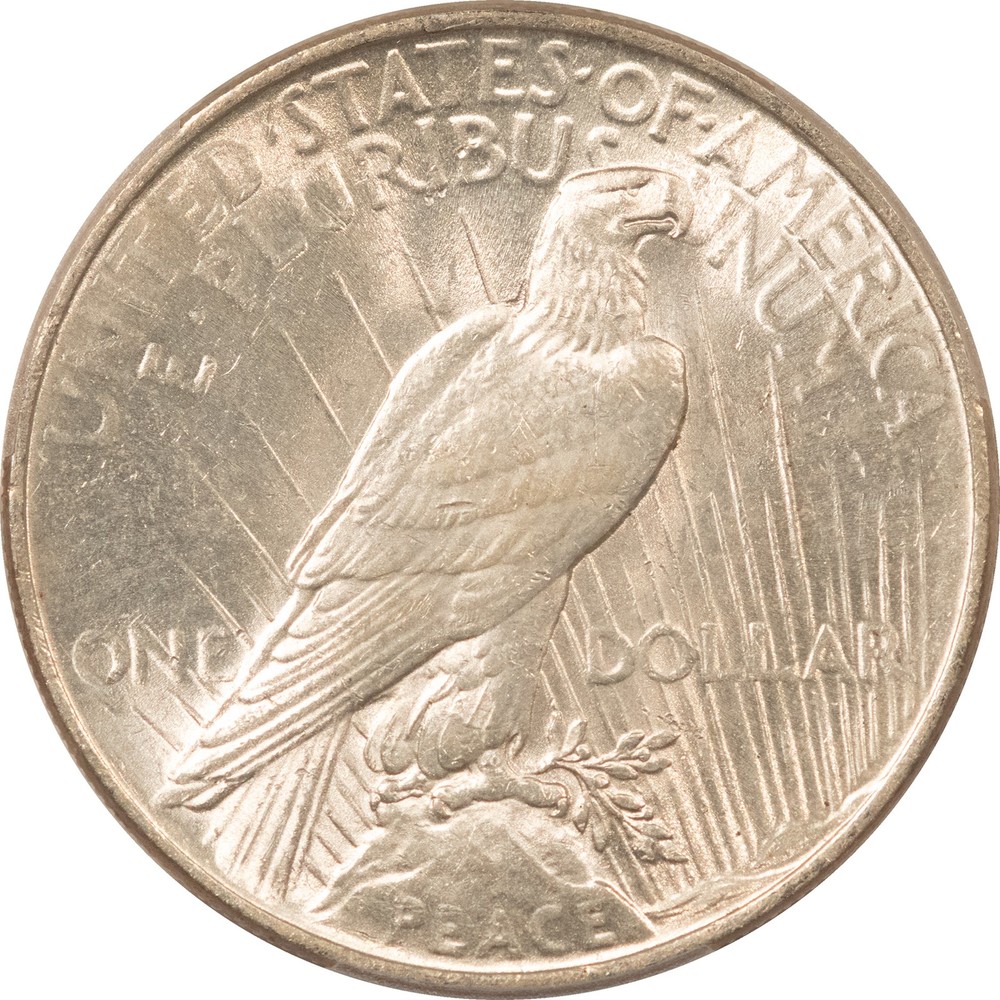 1922 PEACE DOLLAR, PCGS MS-63-SATINY WHITE!