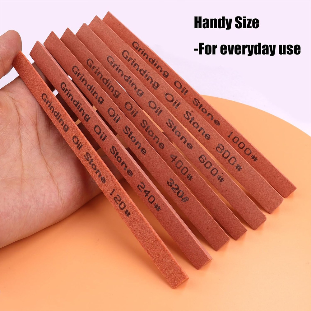 Sharpening Stone Set,16Pcs Triangle Sanding Sticks Knife Whetstone Set White Cor