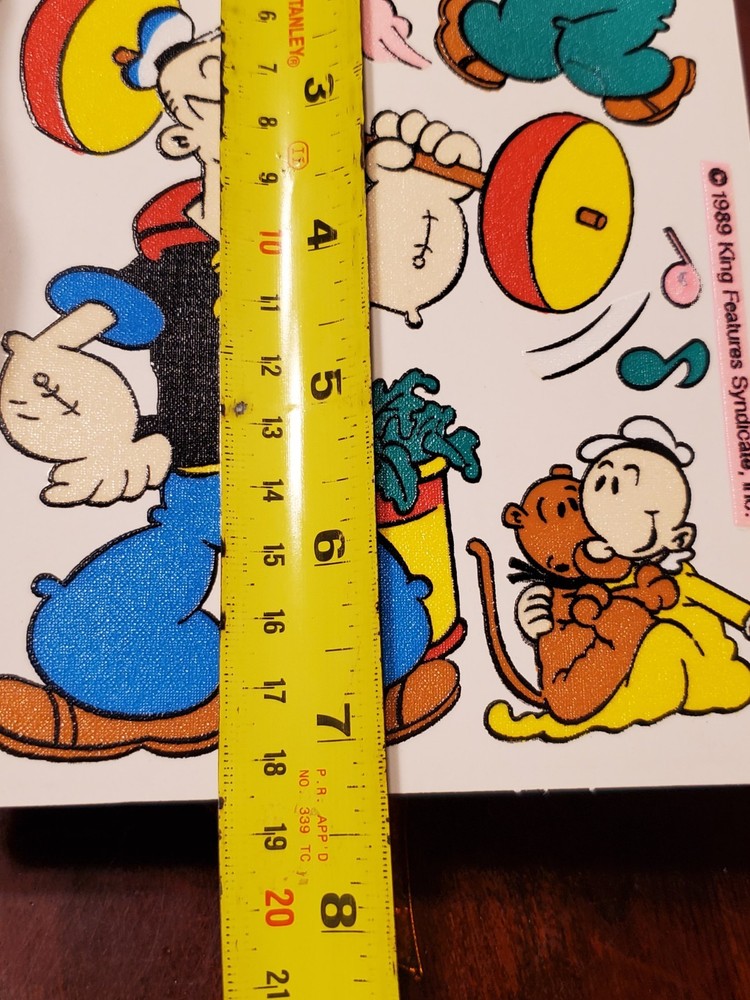 1989 Popeye vinyl sticker.