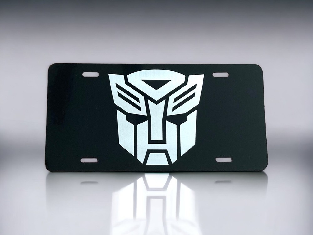 Transformers, Laser Engraved Front License Plate.  Very Durable and Stylish!