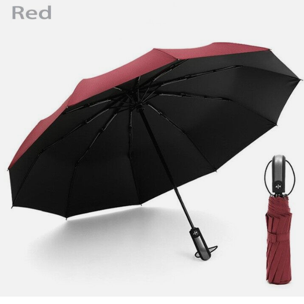 Automatic Umbrella Anti-UV Sun/Rain Windproof 3 Folding Compact Umbrella