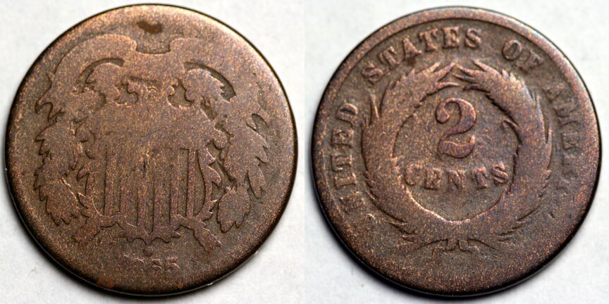1865 Two Cent Piece