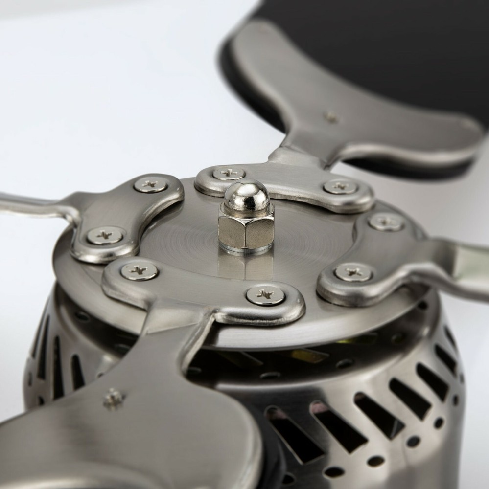 RV Ceiling Fan 12V 42" Brushed Nickel Finish 4 Blade with Wall Switch