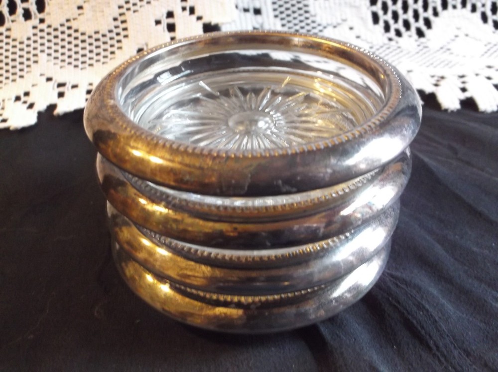 Silverplated Vintage Coasters Made in Italy
