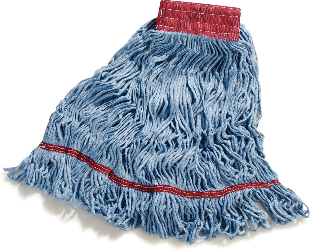 369454B14 Looped-End Mop Head with Red Band, Large, Blue
