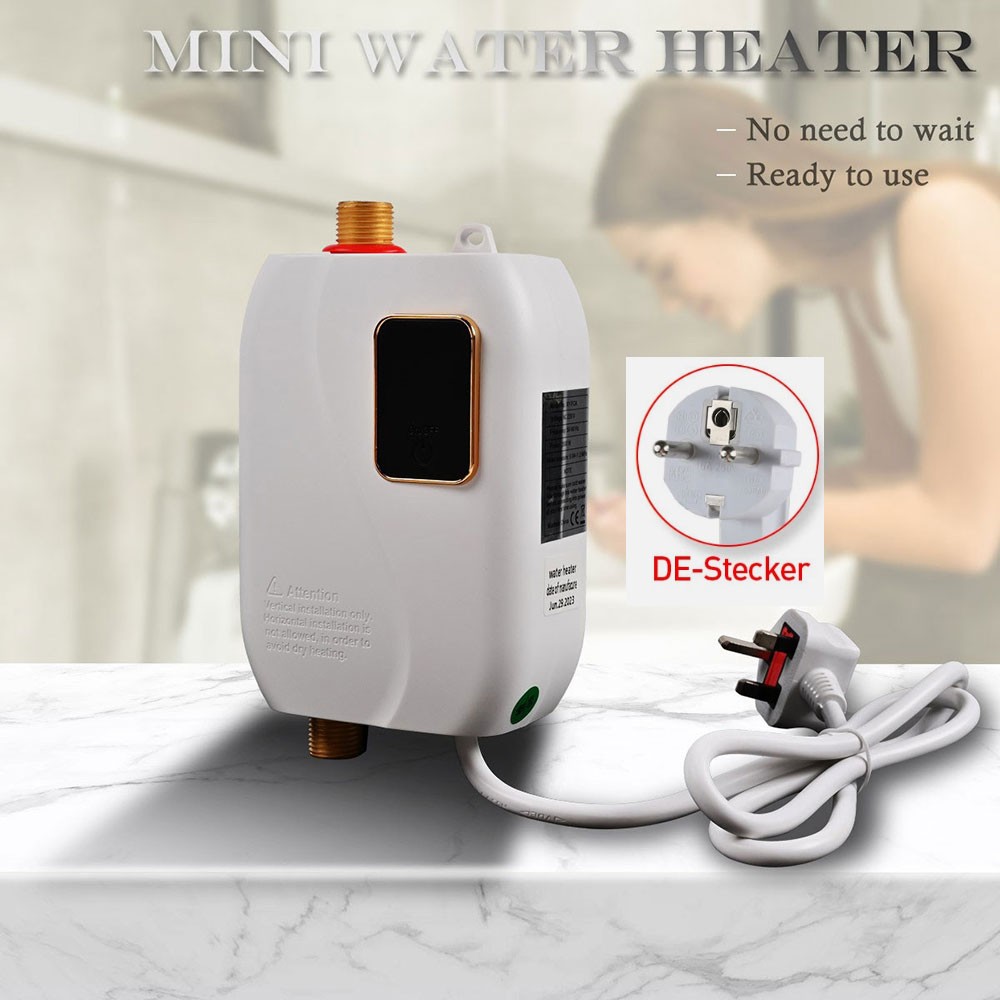3000W Instant Electric Tankless Hot Water Heater Kitchen Bathroom Sink Tap Under