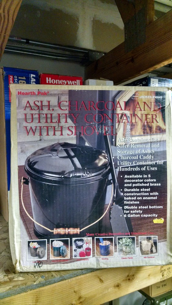 Ash, Charcoal & Utility Container with Shovel
