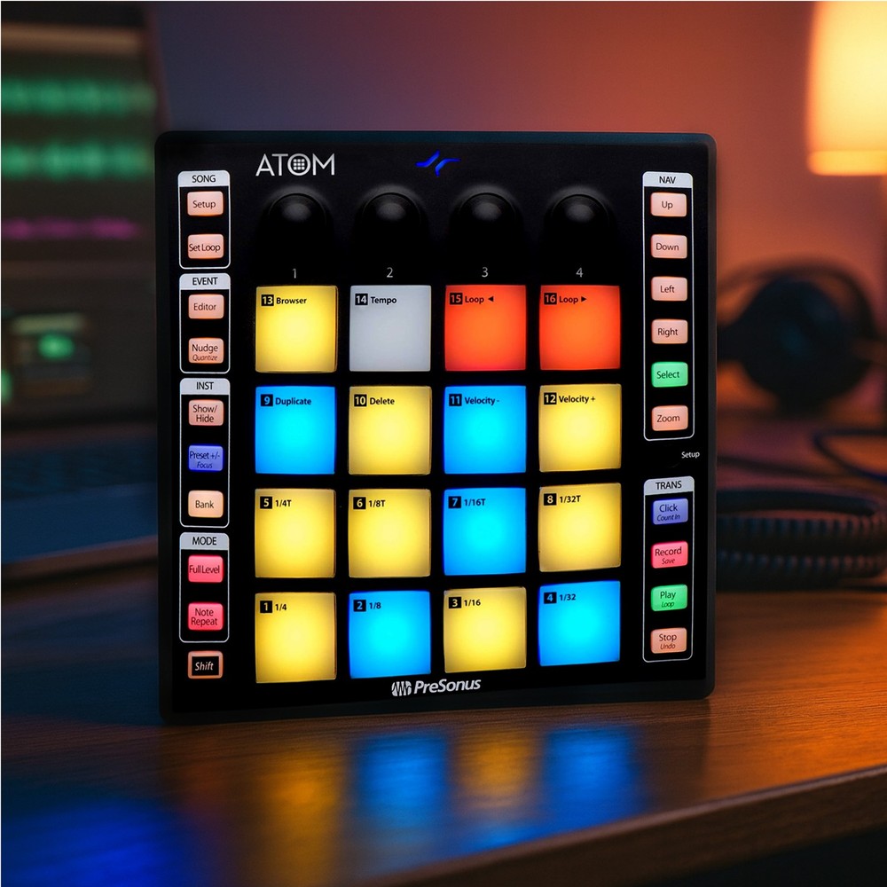 PreSonus ATOM Production and Performance MIDI Pad Controller w/ USB-C Adaptor